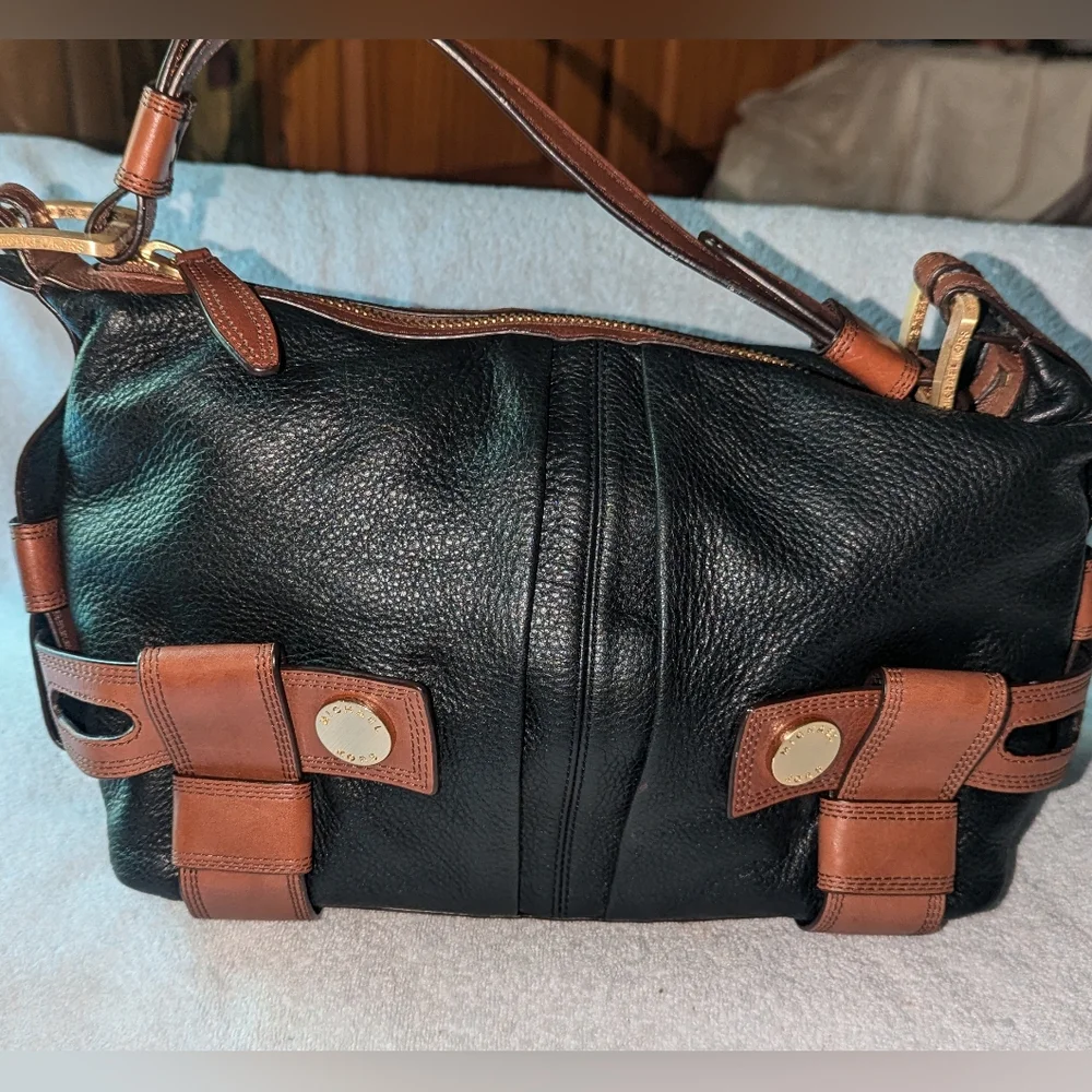 Vintage Michael Kors black and brown shoulder bag.